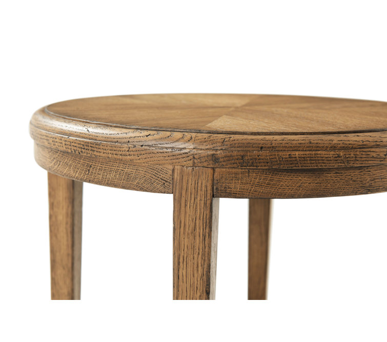 Dawn Oak Two-Tiered Round Side Table