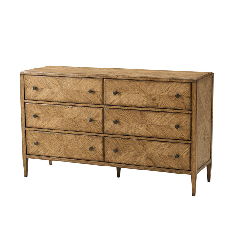 Nova Dawn Oak Parquetry Double Dresser