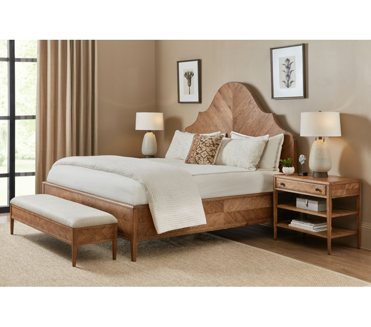 Alhambra Arch King Bed with Rustic Oak Herringbone Design
