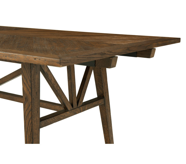 Dusk Oak Extendable Dining Table with Tapered Legs