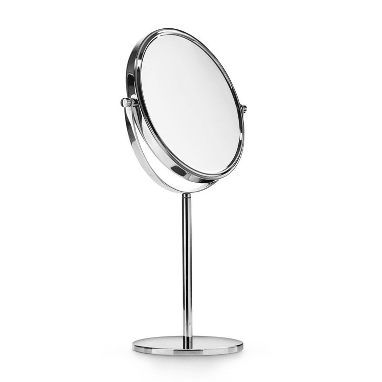 Polished Chrome 9'' Classic Free-Standing Magnifying Makeup Mirror