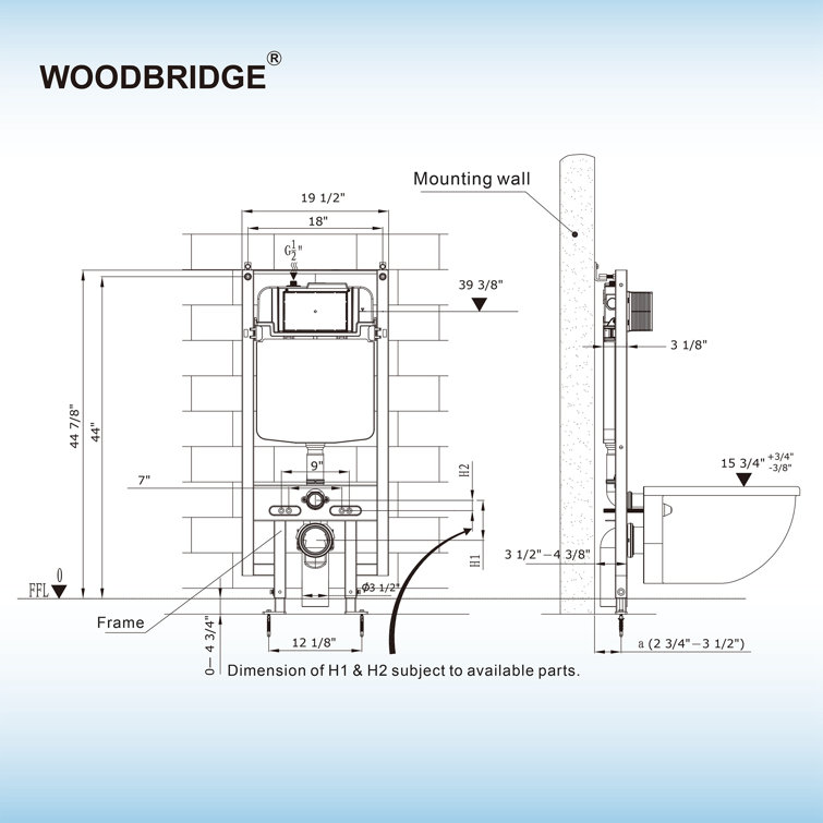 Elongated Wall Mounted Dual Flush High Efficiency Toilet