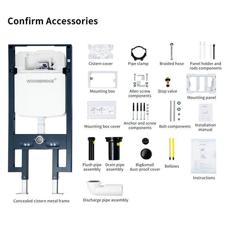 Elongated Wall Mounted Dual Flush High Efficiency Toilet