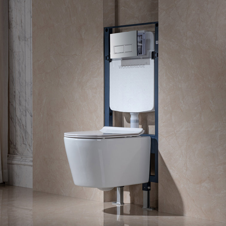 Elongated Wall Mounted Dual Flush High Efficiency Toilet