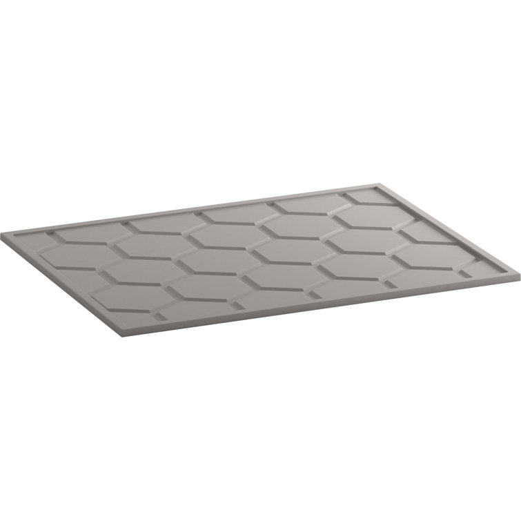 Mohair Grey Honeycomb Textured Floor Liner for 36" Vanity
