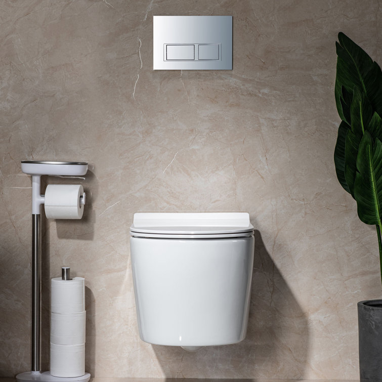 Elongated Wall Mounted Dual Flush High Efficiency Toilet