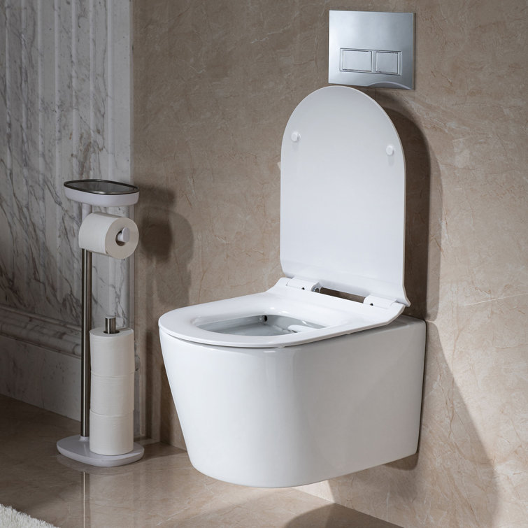 Elongated Wall Mounted Dual Flush High Efficiency Toilet