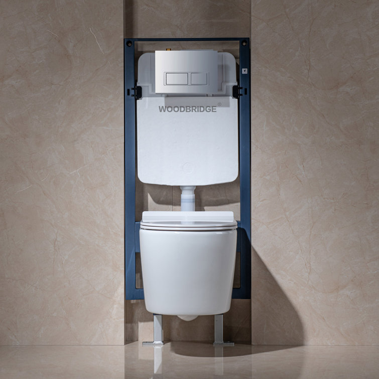 Elongated Wall Mounted Dual Flush High Efficiency Toilet
