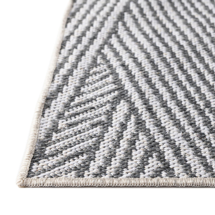 Soto Casa Collection 8' x 10' Geometric Cotton Area Rug in Gray