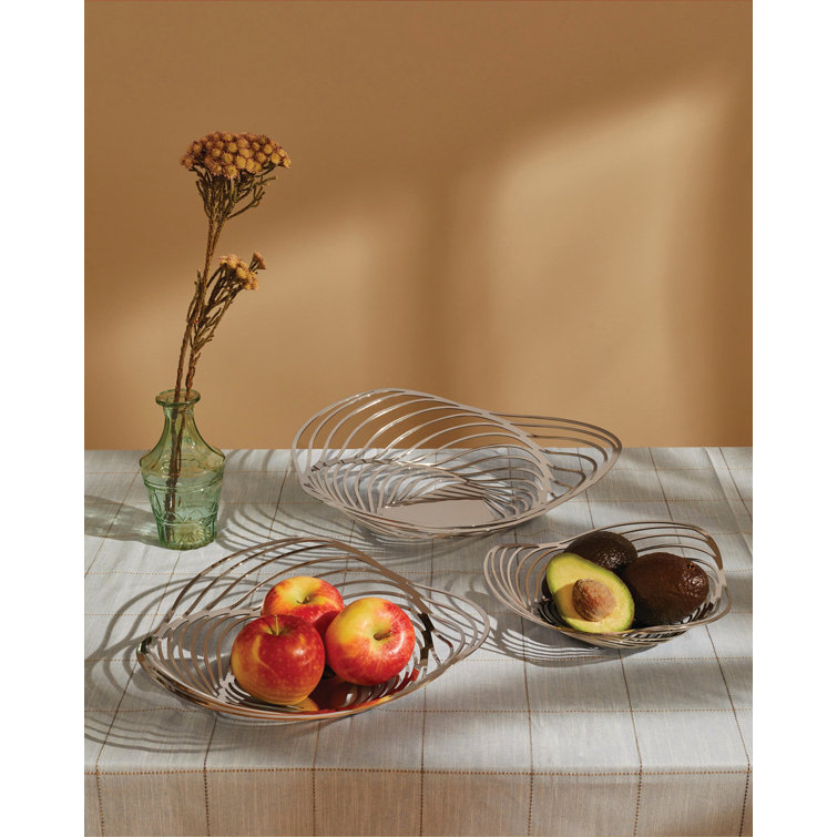 Large Stainless Steel Concentric Design Table Centerpiece