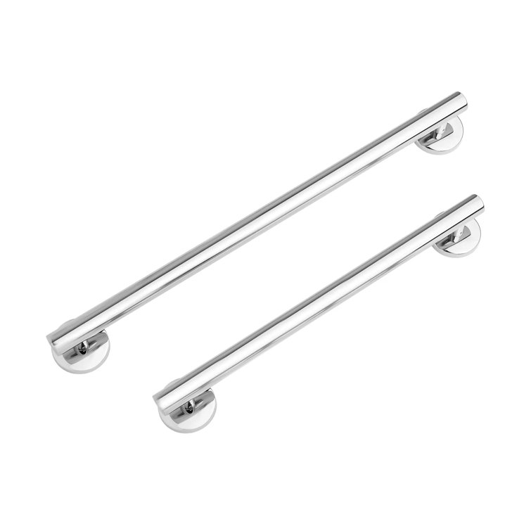 Contemporary Polished Chrome 24" Wall Mounted Grab Bar