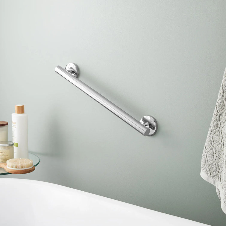 Polished Chrome 18" Wall Mounted Bathroom Grab Bar