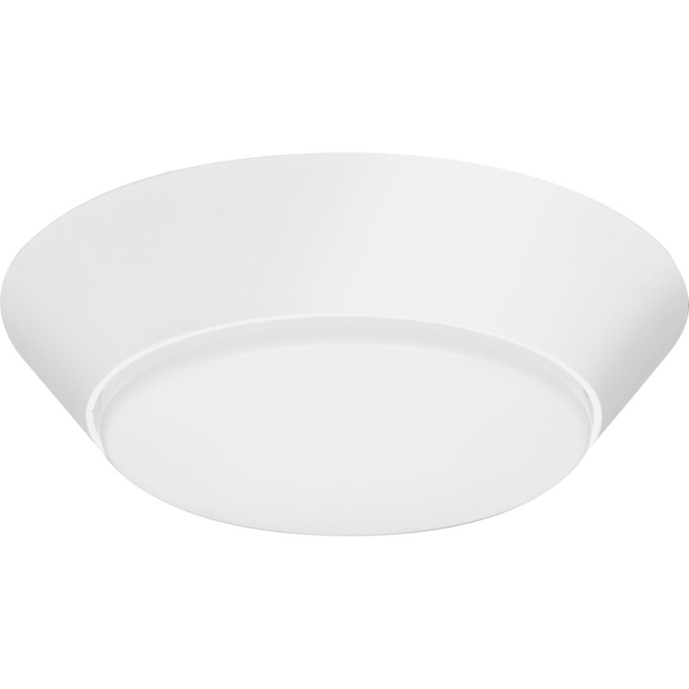 Versi Lite 7" Matte White Aluminum LED Flush Mount with Acrylic Shade