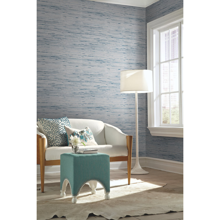 Sand and Silver Nonwoven Grasscloth Wallpaper