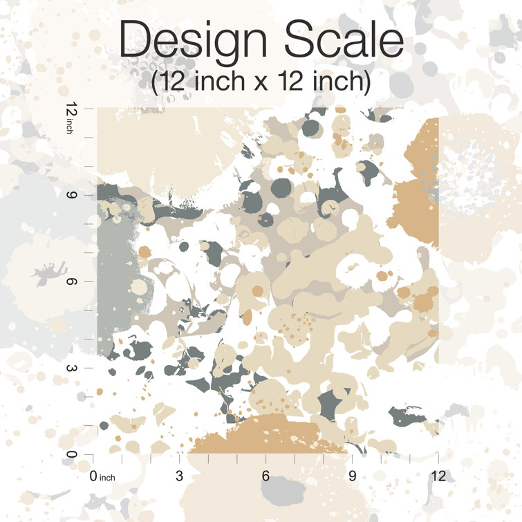 Sample Size Black and Metallic Floral Non-Woven Wallpaper