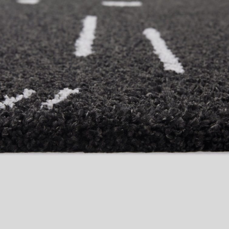 Morin Performance Black Shag Area Rug 8' x 10'