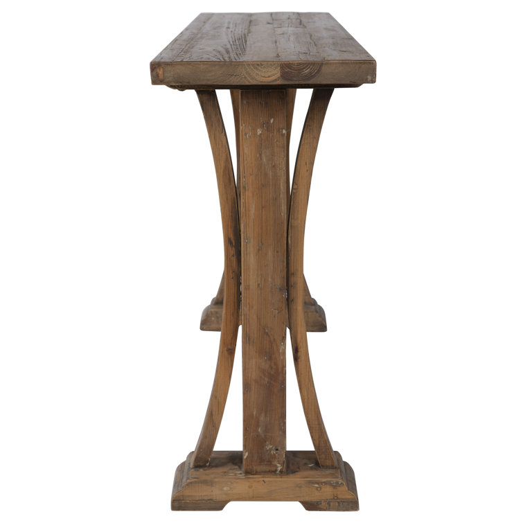Cayce Transitional Lodge 54'' Sun Bleached Solid Wood Console Table