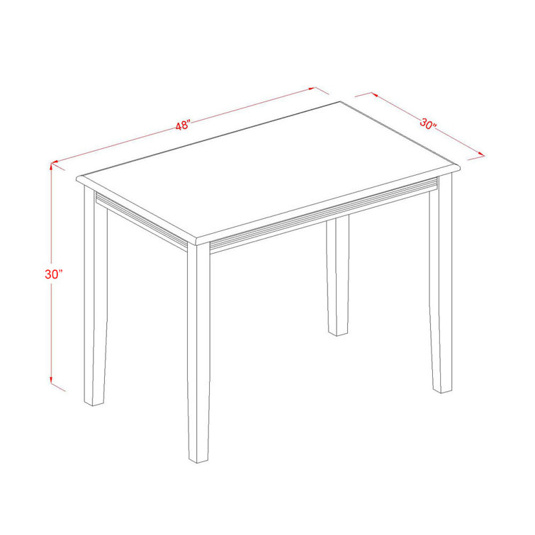 Walnut Rectangular Solid Wood Dining Table