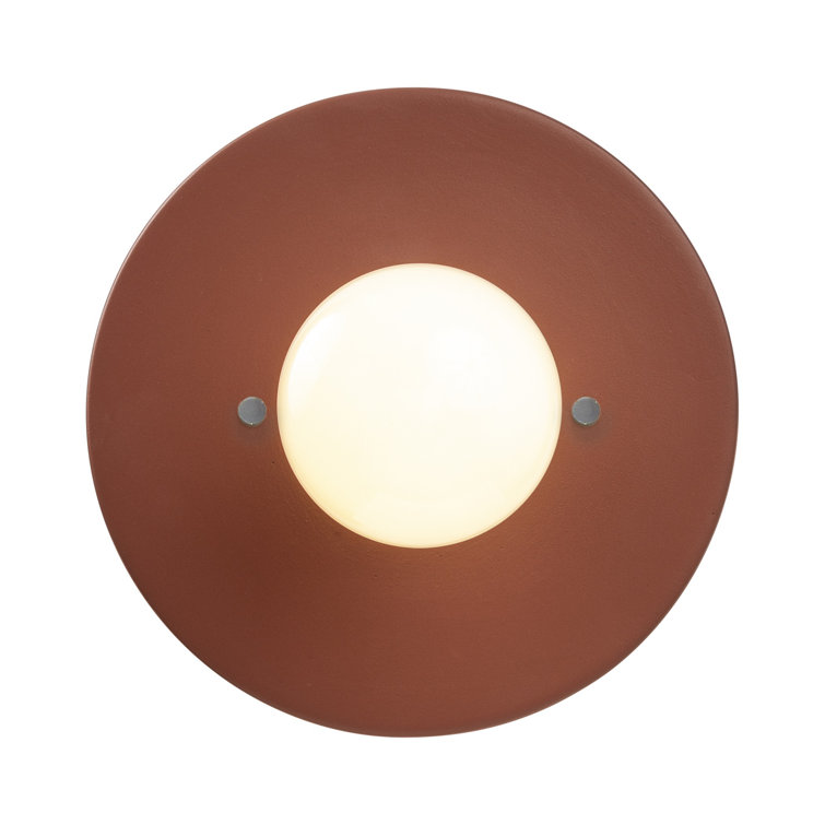 Canyon Clay Ceramic Globe LED Flush Mount Light