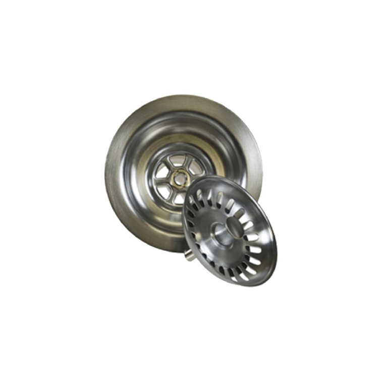 Universal Brushed Nickel Stainless Steel Kitchen Sink Basket Strainer