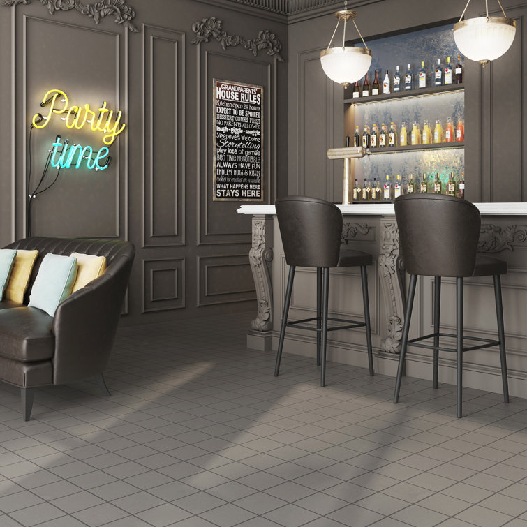 Quarry 6" x 6" Matte Gray Ceramic Floor and Wall Tile