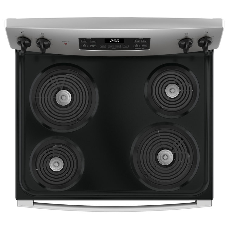 30" Black and Stainless Steel Freestanding Electric Range
