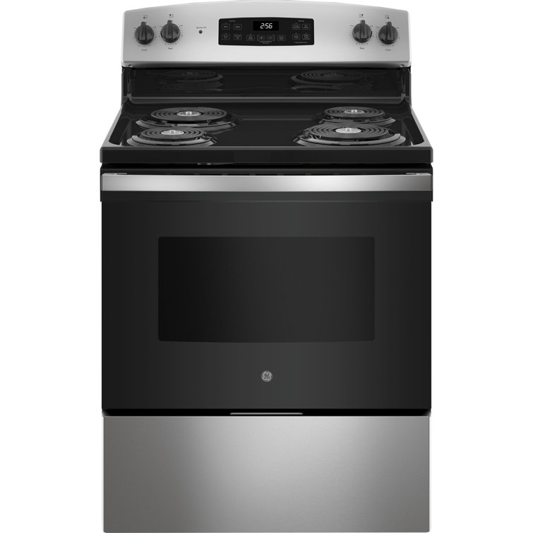 30" Black and Stainless Steel Freestanding Electric Range