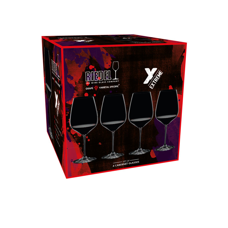 Riedel Extreme Clear Crystal Cabernet Wine Glasses, Set of 4
