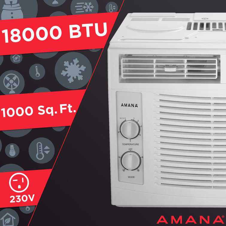 Amana 18000 BTU White Window Air Conditioner with Remote