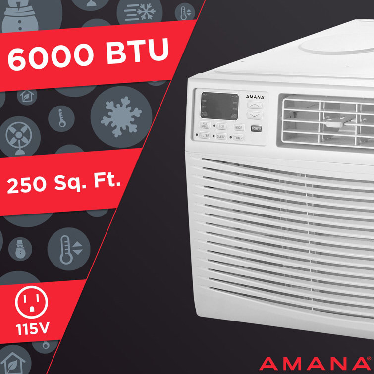 Amana 6000 BTU White Window Air Conditioner with Remote Control