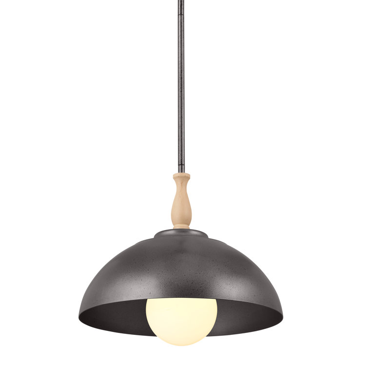 Fira 14" Anvil Iron Steel Indoor/Outdoor Pendant Light