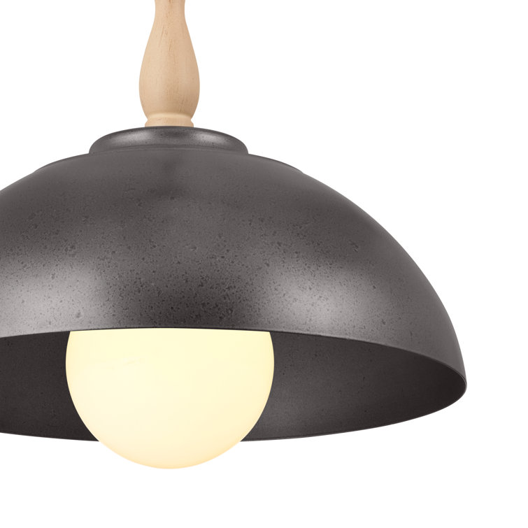Fira 14" Anvil Iron Steel Indoor/Outdoor Pendant Light