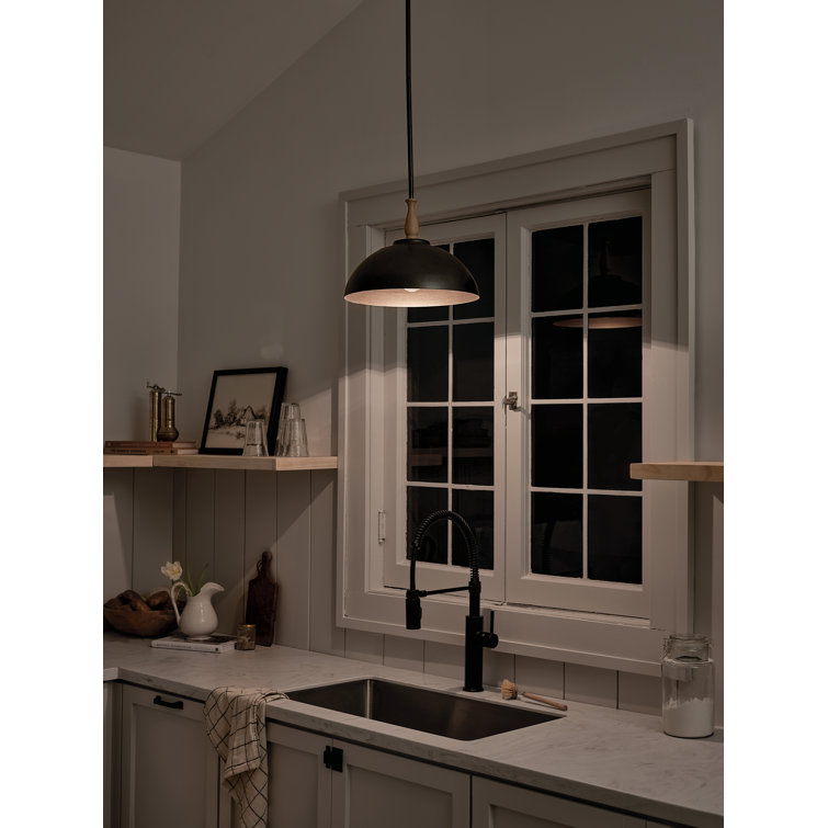 Fira 14" Anvil Iron Steel Indoor/Outdoor Pendant Light