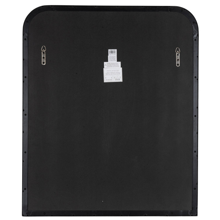 Elegant Matte Black Rectangular Vanity Wall Mirror