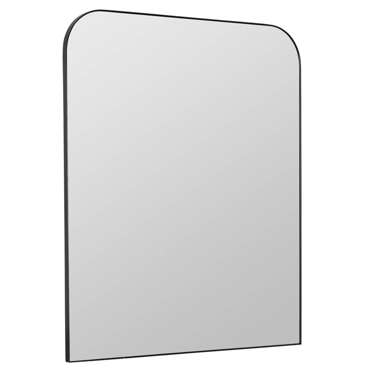 Elegant Matte Black Rectangular Vanity Wall Mirror