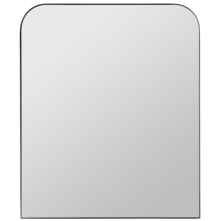 Elegant Matte Black Rectangular Vanity Wall Mirror