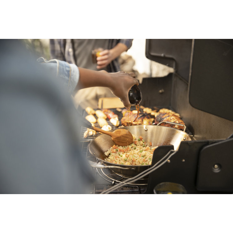 Genesis E-435 Black Liquid Propane Gas Grill with Stainless Steel Accents