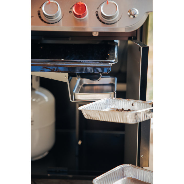 Genesis E-435 Black Liquid Propane Gas Grill with Stainless Steel Accents
