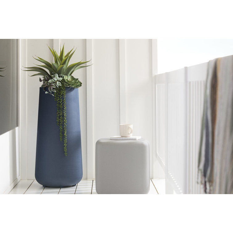 Dalya 32" Blue Ceramic Outdoor/Indoor Pot Planter