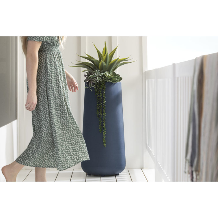 Dalya 32" Blue Ceramic Outdoor/Indoor Pot Planter