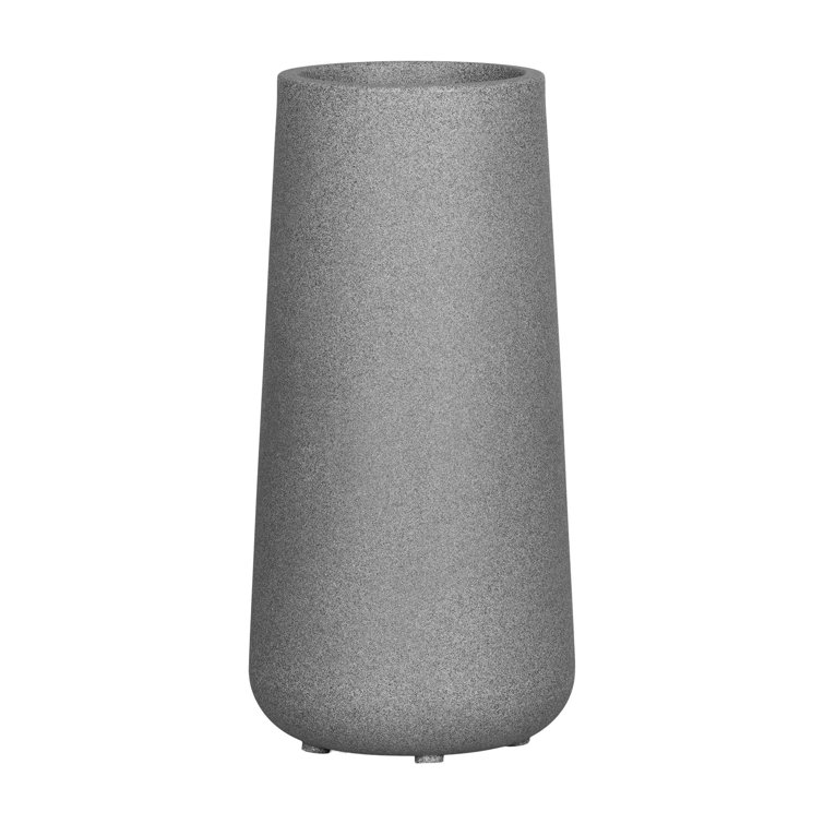 Mottled Gray Tall Outdoor Pot Planter