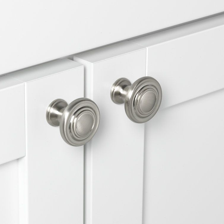 1.25-inch Satin Nickel Round Cabinet Knob with Mounting Hardware