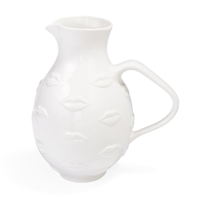 White Porcelain Surrealist Muse Pitcher