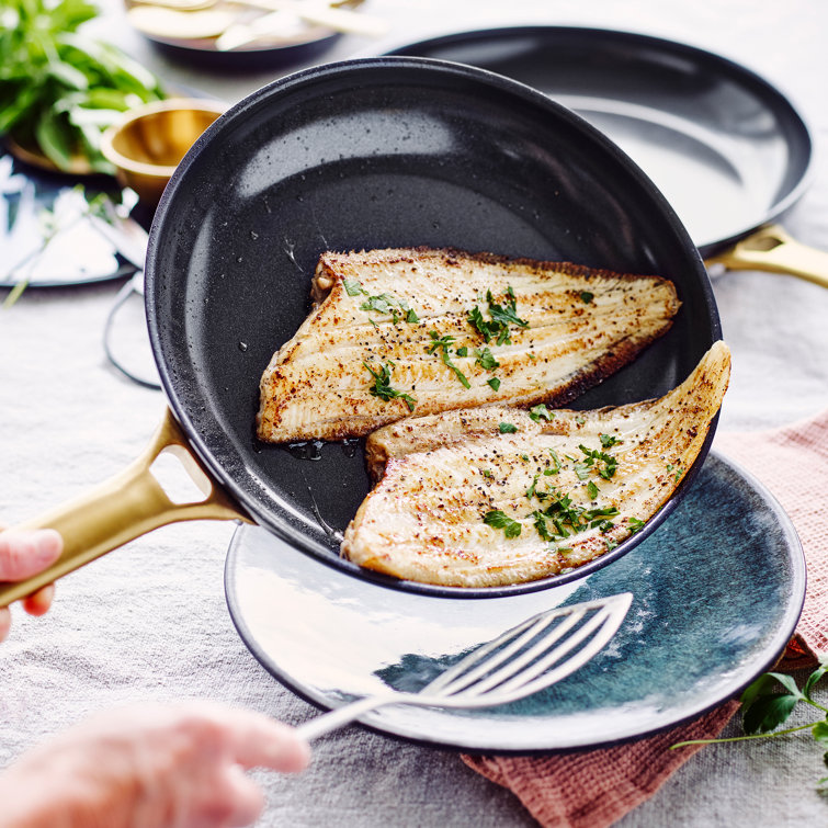 Black Aluminum Nonstick Ceramic Coating 2-Piece Fry Pan Set