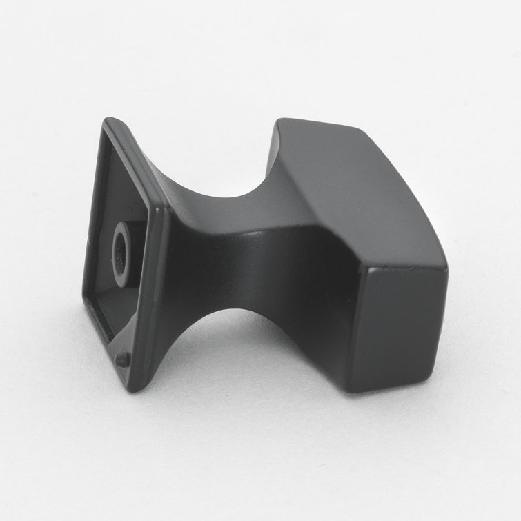 Matte Black Rectangular Cabinet Knob Multipack with Mounting Hardware