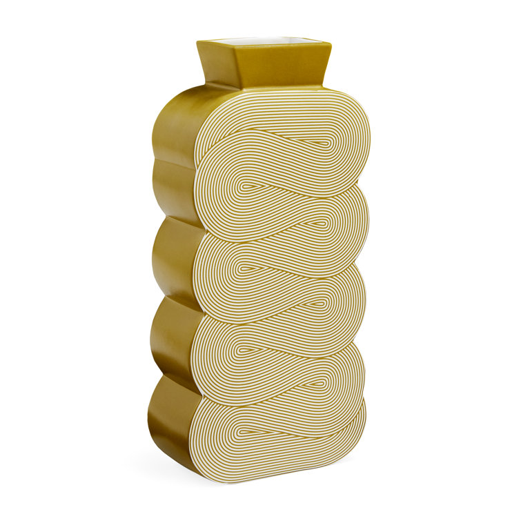 Large Yellow Porcelain Novelty Table Vase