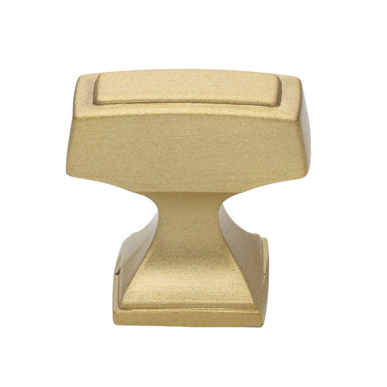 Satin Gold Rectangular Zinc Cabinet Knob Multipack