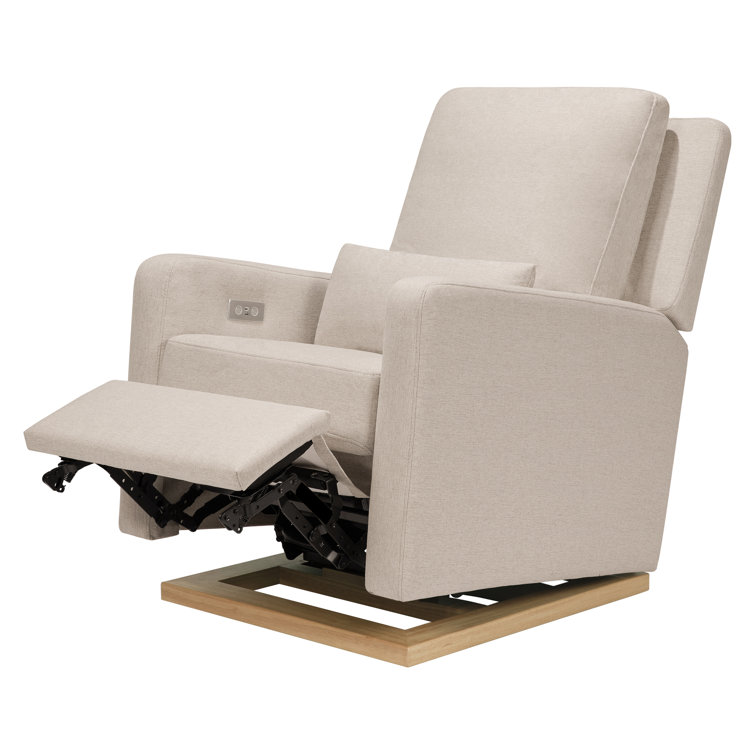 Sigi Sustainable Beach Wood Recliner with USB and Glide Feature