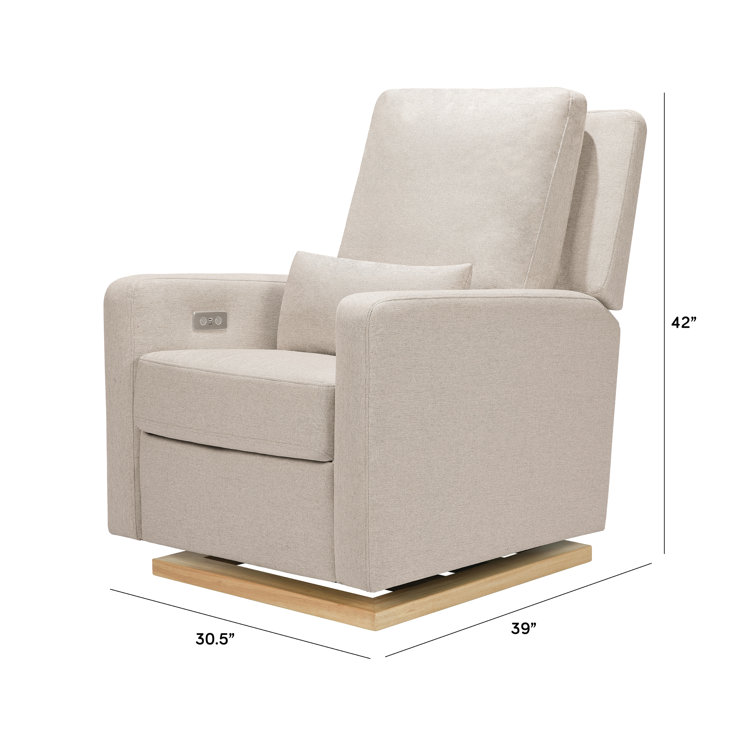 Sigi Sustainable Beach Wood Recliner with USB and Glide Feature