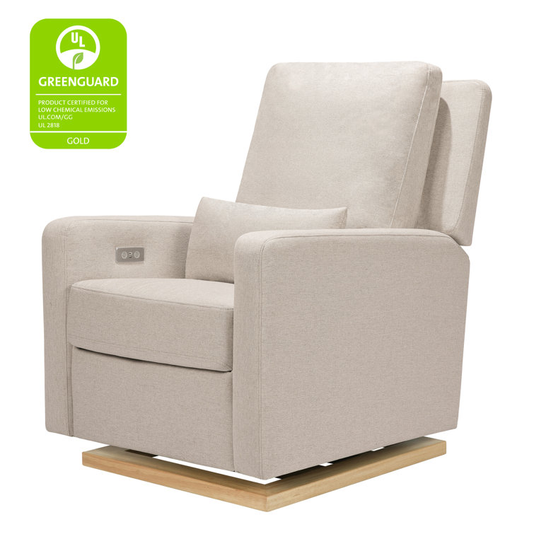 Sigi Sustainable Beach Wood Recliner with USB and Glide Feature